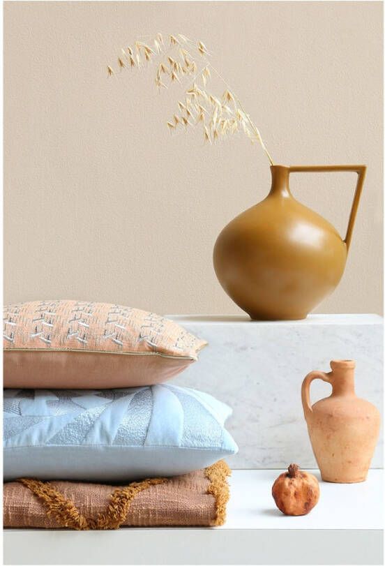 HK Living Ceramic Jar vaas L 26, 5 cm Mustard online kopen