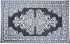 Esschert Design Tuintapijt Perzisch Motief 186x120cm Zwart Wit online kopen