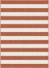 Eva Interior Interieur05 Buitenkleed Stripes roest/wit dubbelzijdig 160x230 cm online kopen