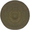 LABEL51 Vloerkleed rond Jute XL 150x150 cm legerkleurig online kopen