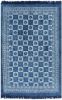 VidaXL Kelim vloerkleed met patroon 120x180 cm katoen blauw online kopen