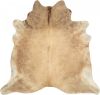 VidaXL Vloerkleed 150x170 cm echte runderhuid beige online kopen