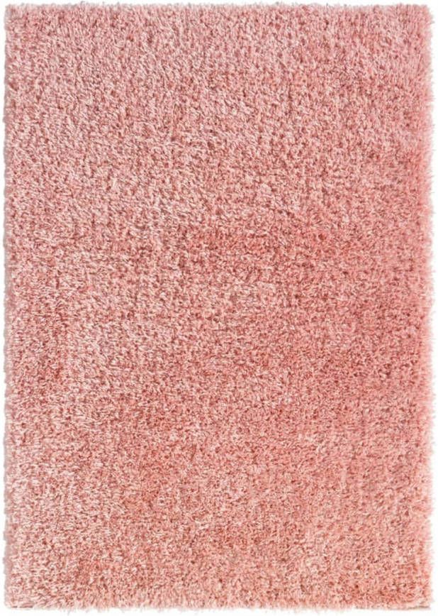 VidaXL Vloerkleed shaggy hoogpolig 50 mm 120x170 cm roze online kopen