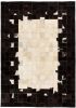 VidaXL Vloerkleed vierkant patchwork 160x230 cm echt leer zwart/wit online kopen
