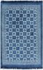 VidaXL Kelim vloerkleed met patroon 160x230 cm katoen blauw online kopen
