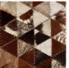VidaXL Vloerkleed driehoek patchwork 120x170 cm echt leer bruin/wit online kopen