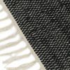 VidaXL Vloerkleed chindi handgeweven 120x170 cm leer lichtgrijs zwart online kopen
