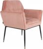 Dutchbone Kate Loungestoel Polyester/Ijzer 71,5 x 86 cm Pink Clay online kopen