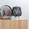 WOOOD Exclusive Tafellamp 'Moza' Gevlochten bamboe/rotan, kleur Zwart online kopen