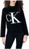 Calvin Klein Trui met ronde hals BLOWN UP CK HIGH NECK SWEATER met groot ck monogram in contrastkleur online kopen