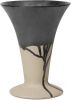 Ferm living Flores Vaas Sand/Black online kopen