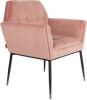 Dutchbone Kate Loungestoel Polyester/Ijzer 71,5 x 86 cm Pink Clay online kopen