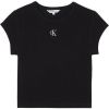 Calvin Klein Shirt met ronde hals SLUB RIB FITTED TEE met logo borduursel online kopen