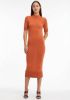 Calvin Klein Fijngebreide maxi jurk van wol met stretch online kopen