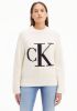 Calvin Klein Trui met ronde hals BLOWN UP CK HIGH NECK SWEATER met groot ck monogram in contrastkleur online kopen