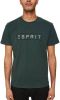 ESPRIT Men Casual T shirt met logo teal blue online kopen