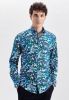 Seidensticker slim fit overhemd met printopdruk turquoise/petrol online kopen