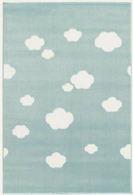 LIVONE Tapijt Happy Rugs Sky Cloud mint/wit 120 x 180 cm online kopen