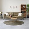LABEL51 Vloerkleed rond Jute XL 150x150 cm legerkleurig online kopen