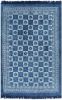 VidaXL Kelim vloerkleed met patroon 120x180 cm katoen blauw online kopen