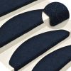 VidaXL Trapmatten zelfklevend 15 st 65x21x4 cm naaldvilt marineblauw online kopen