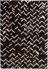 VidaXL Vloerkleed chevron patchwork 120x170 cm echt leer zwart/wit online kopen