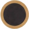 VidaXL Vloerkleed Rond Gevlochten 150 Cm Jute En Katoen Zwart Naturel online kopen