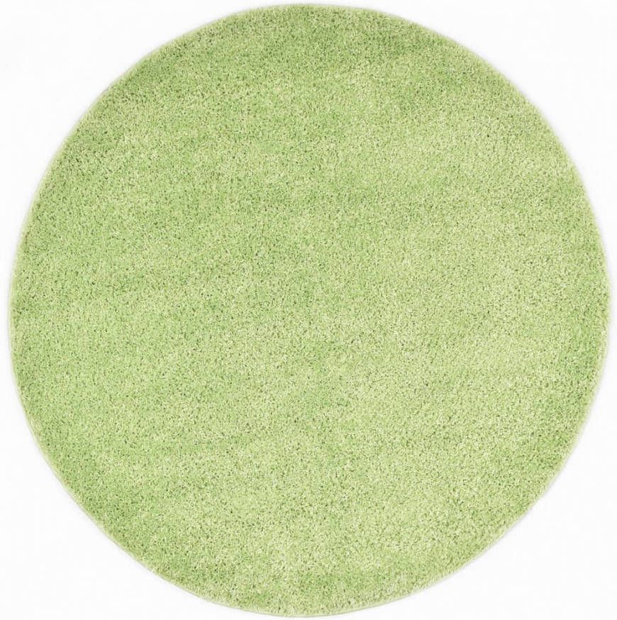 VidaXL Vloerkleed shaggy hoogpolig 120 cm groen online kopen