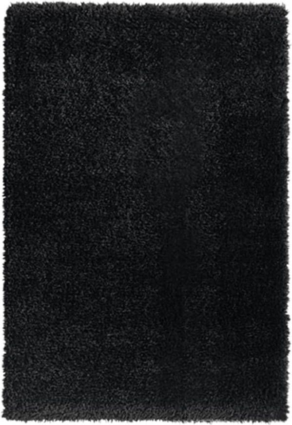 VidaXL Vloerkleed shaggy hoogpolig 50 mm 160x230 cm zwart online kopen