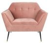 Dutchbone Kate Loungestoel Velvet/Ijzer 95 x 80 cm Pink Clay online kopen