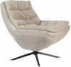 Dutchbone Draaifauteuil 'Vince' Rib, kleur Beige online kopen