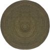 LABEL51 Vloerkleed rond Jute XL 150x150 cm legerkleurig online kopen