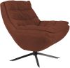 Dutchbone Draaifauteuil 'Vince' Rib, kleur Beige online kopen