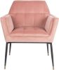 Dutchbone Kate Loungestoel Polyester/Ijzer 71,5 x 86 cm Pink Clay online kopen