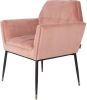 Dutchbone Kate Loungestoel Polyester/Ijzer 71,5 x 86 cm Pink Clay online kopen