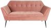 Dutchbone Kate 2-Zits Bank Velvet/Ijzer 148,5 x 80 cm Pink Clay online kopen