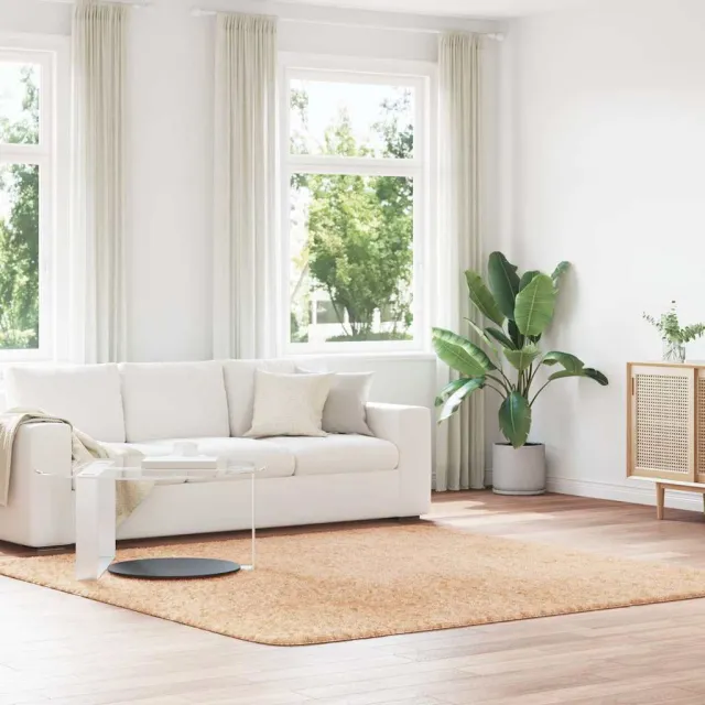 vidaXL Hoogpolig vloerkleed NAVARRA 240x240 cm polyester beige, foto 2