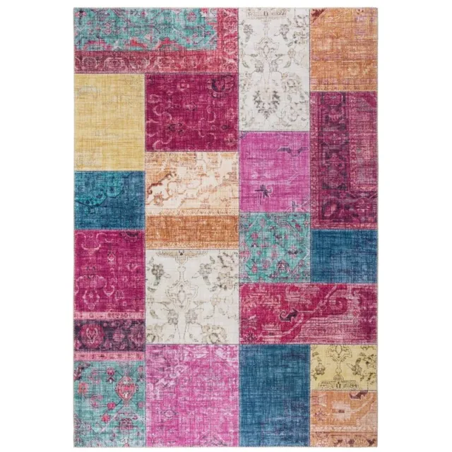 Ibenzoa Vintage Elegantie Vloerkleed voor Woonkamer met Tijdloos Design en Meerkleurige Accenten, 160 x 230 cm Kleurjik