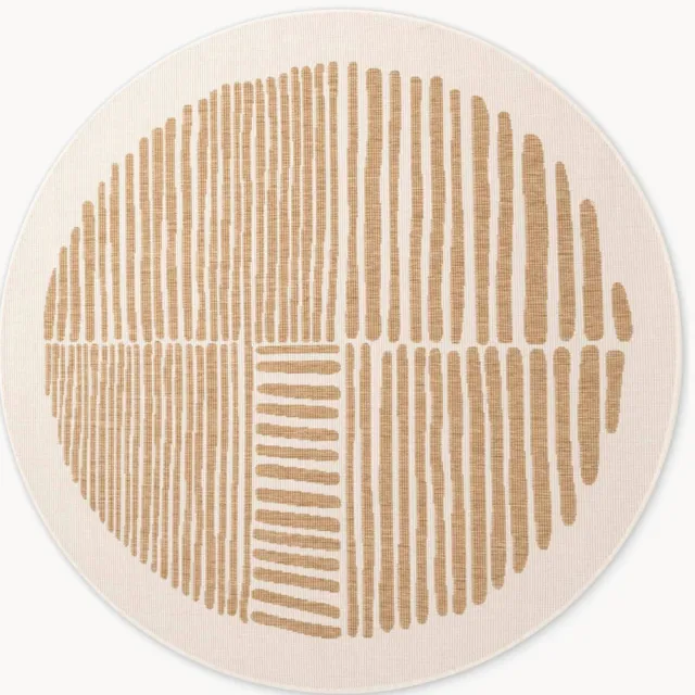 Ted Baker Rond in- & outdoor laagpolig vloerkleed Bounds Beige