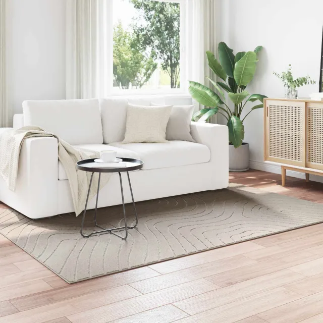 vidaXL Binnen- en buitentapijt PALMERAS Crème 140 x 200 cm Polyester, foto 2
