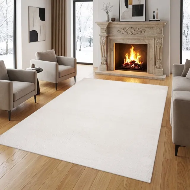 TapisTrend Designer tapijt Crème Zacht, modern effen vloerkleed van 11 mm voor de woonkamer, slaapkamer en eetkamer