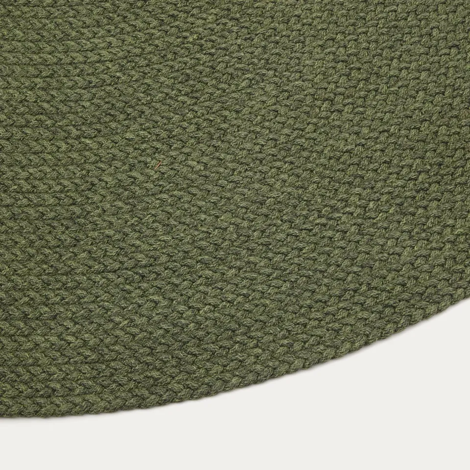 Kave Home Rond Vloerkleed 'Despas' 150cm, kleur Donkergroen, foto 7