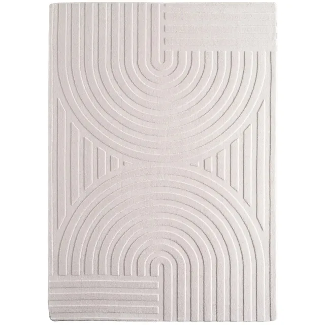 Dutch XXL Wasbaar Vloerkleed | Tapijt | Pompei | Bogen | Crème | 240x340 cm