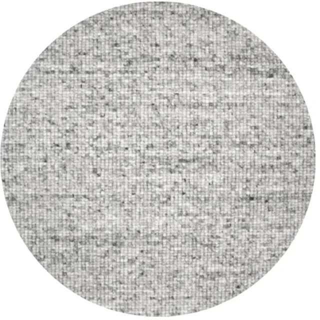 DÉJA Living Vloerkleed Rond Ø200cm - Laagpolig Stone Grijs Wol - Bela