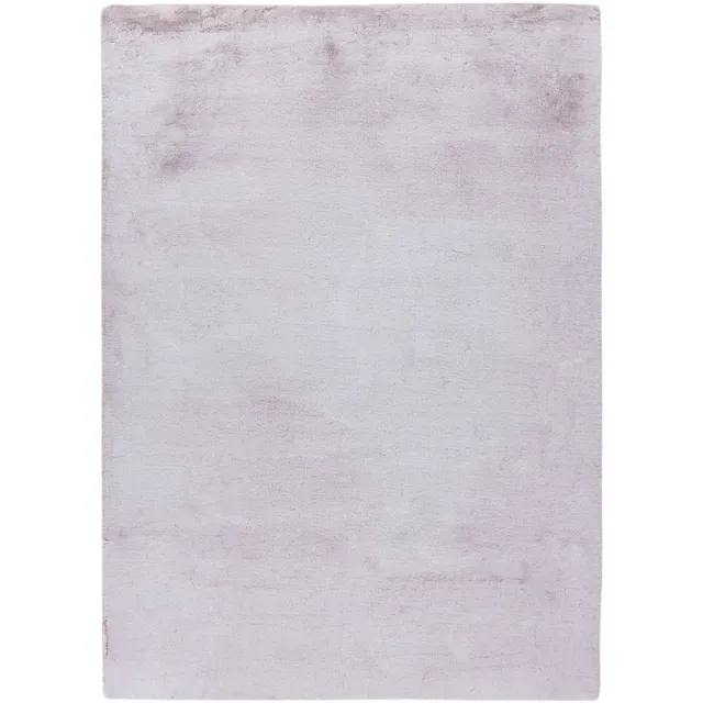 Padiro laagpolig vloerkleed met zachte uitstraling 80 x 150 cm - oudroze - modern effen ontwerp - voor vloerverwarming - van polyester en katoen