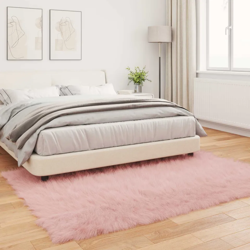 vidaXL Tapijt van imitatie TAFALLA Roze 120 x 170 cm Polyester, foto 3