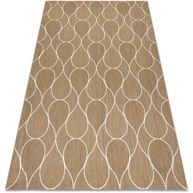 RUGSX Kleden Rugsx FLAT 49379265 Sisal tapijt Druppels - natuurlijke 200x290 cm Beige