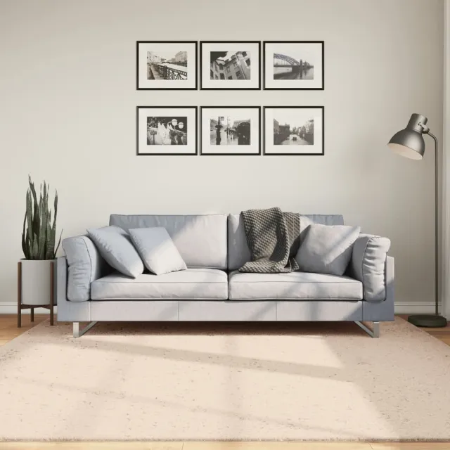 vidaXL Vloerkleed HUARTE laagpolig zacht wasbaar 200x200 cm beige, foto 2