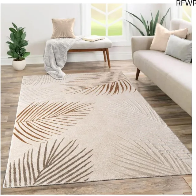 RFWR Laagpolig Vloerkleed Abstract Geometrisch Patroon Beige 120x160 cm
