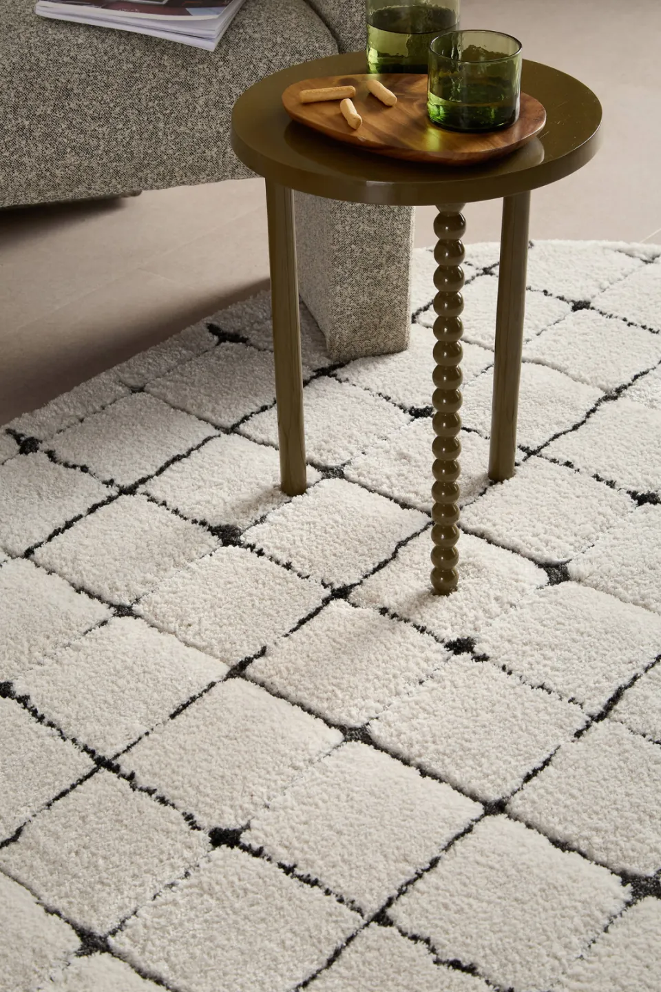 Studio LIVIT vloerkleed off white antraciet, foto 3